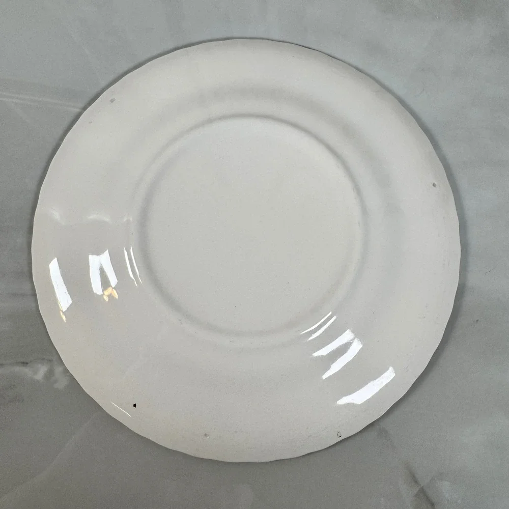 Vintage Indiana Landmark Souvenir Collector Plate Wavy Edge Silver Rim US Travel